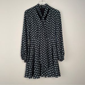 Ted Baker Dress Womens Size 2 / Ted 0 Dolley Green Back Geometric Mini Bow